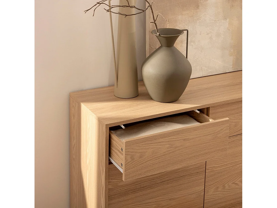 Buffet en bois naturel 148x85 cm-Remi