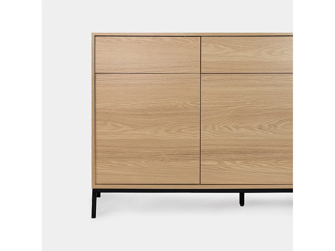 Buffet en bois naturel 148x85 cm-Remi