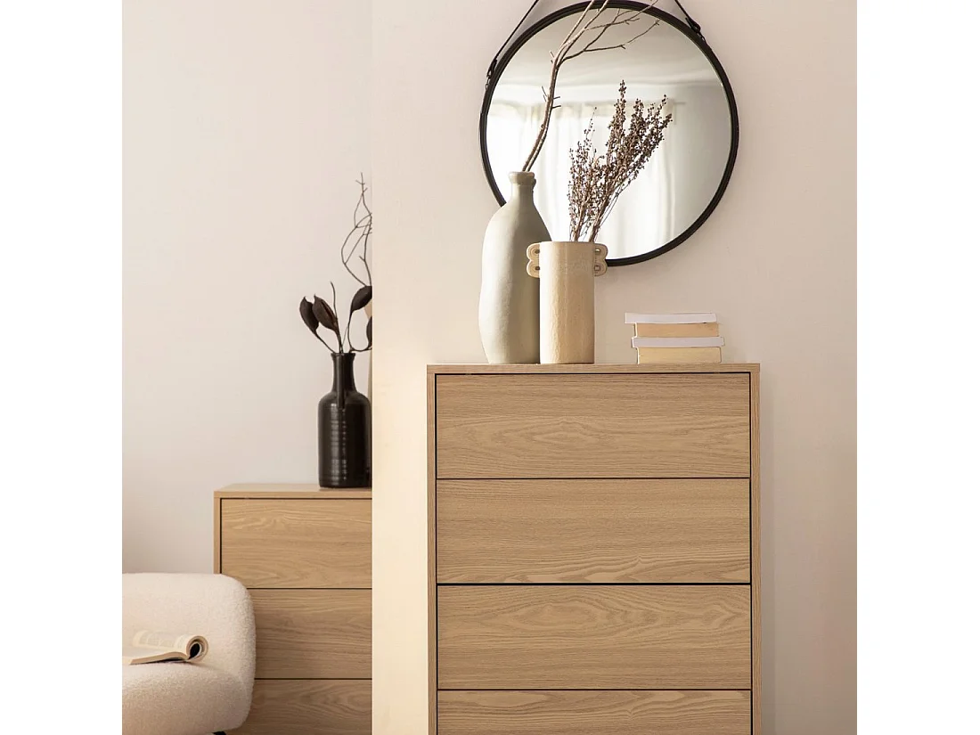 Chiffonnier en bois naturel 60x110 cm-Remi