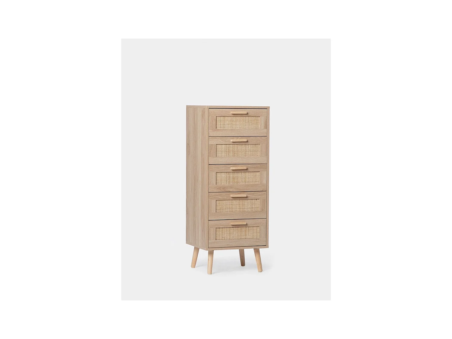 Cajonera estrecha en rotin naturel 42x107 cm-Tahiti