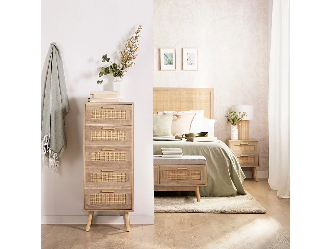 Cajonera estrecha de Fibra natural Natural 107 x 42- Tahiti