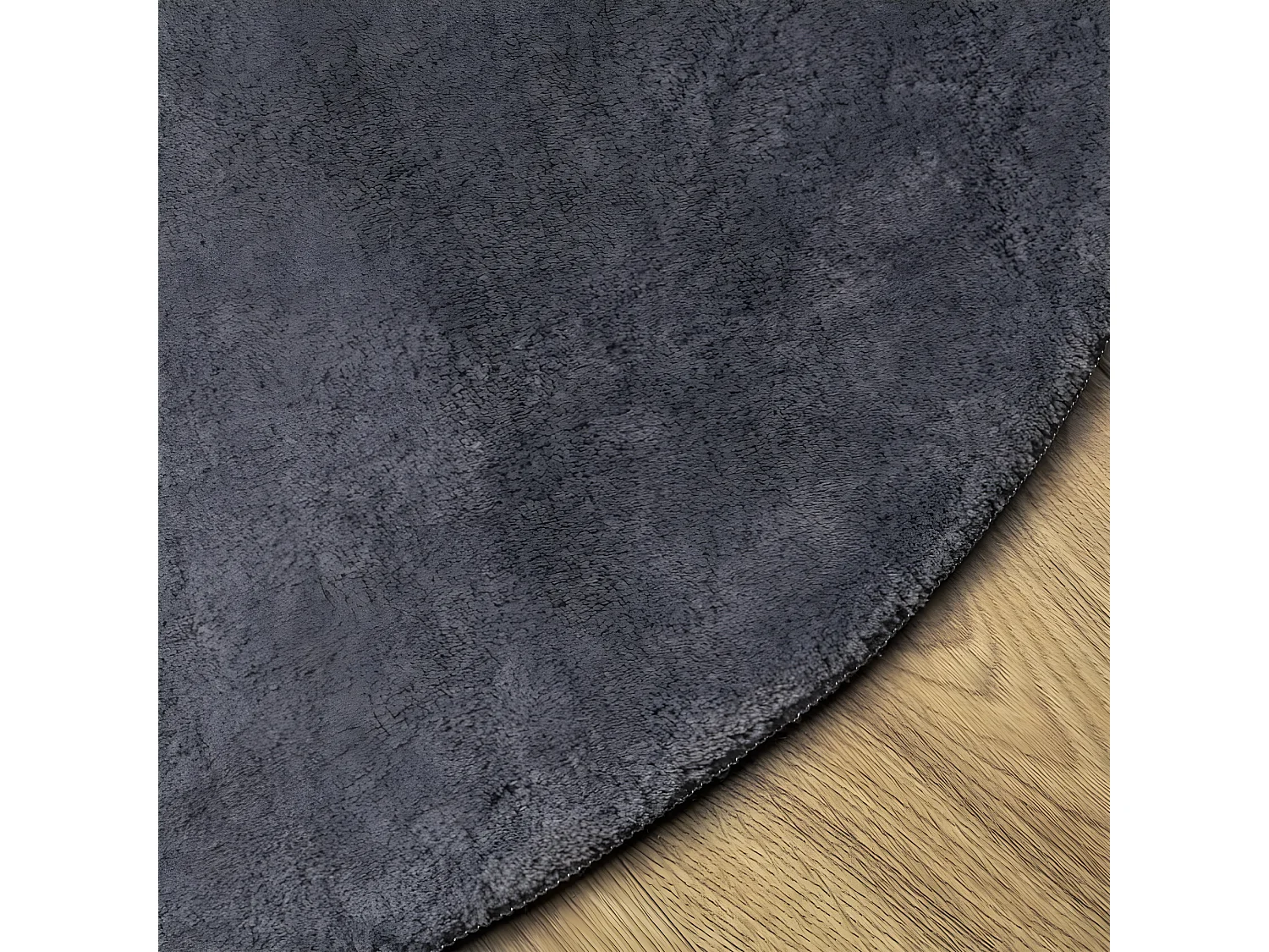 Tapete pelo curto macio e lavável HUARTE Ø 160 cm antracite PT107337