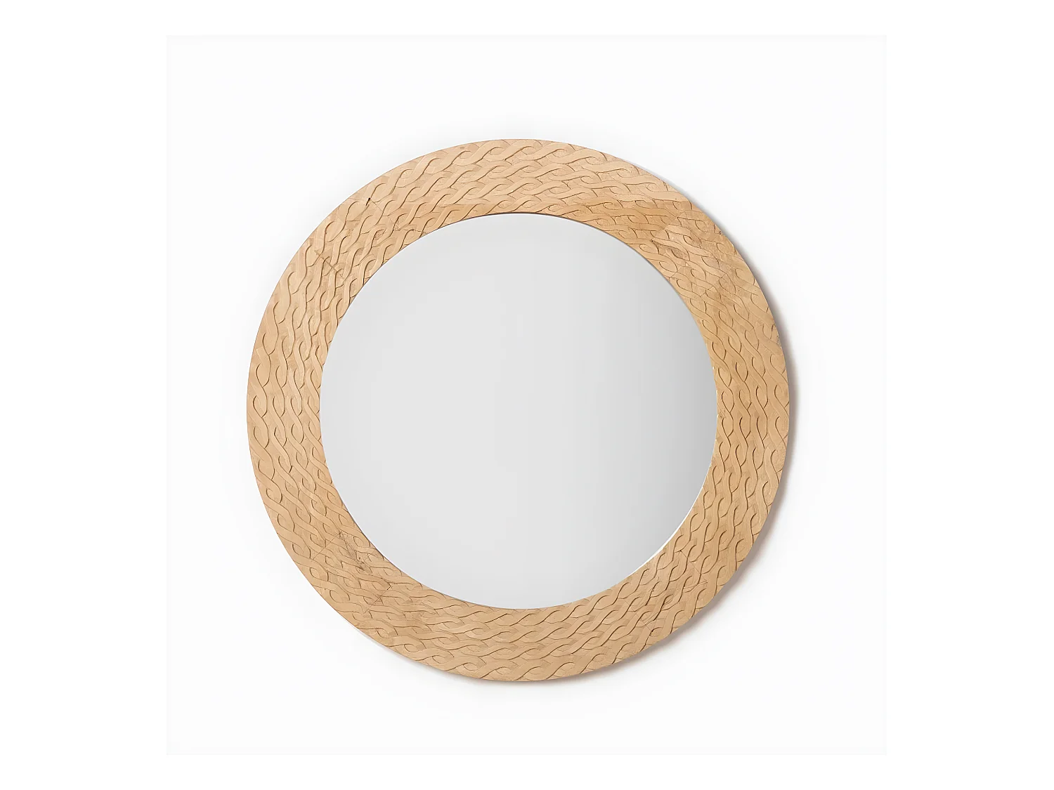 Espejo de pared de Madera Natural 65 x 65- Michele