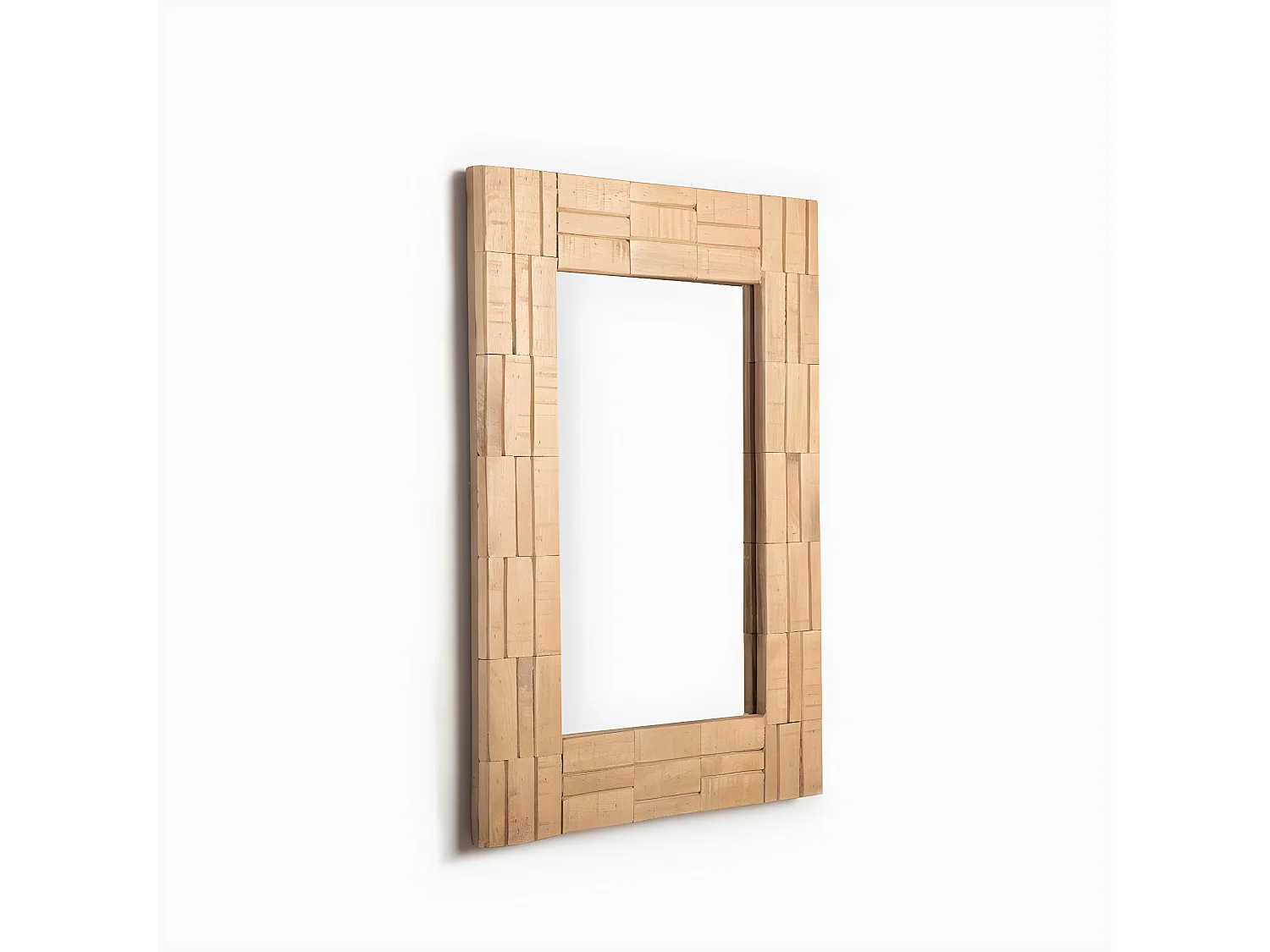 Espejo de pared de Madera Natural 60 x 45- Nicole