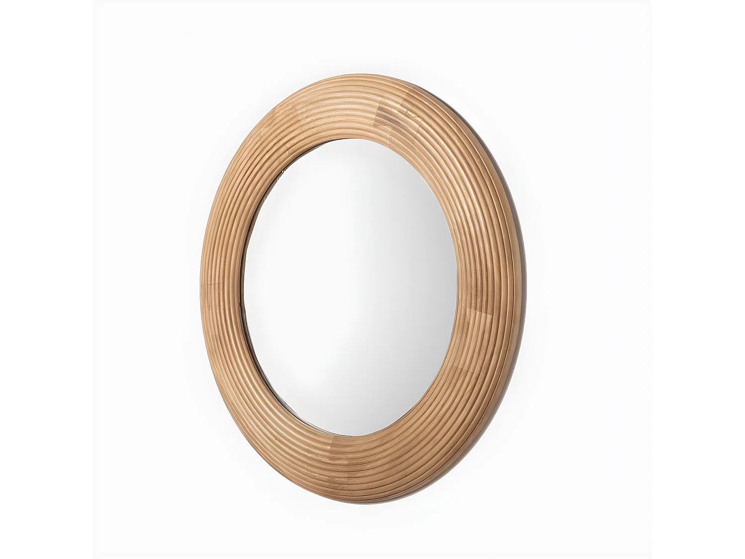 Espejo de pared de Madera Natural 68 x 68- Aura