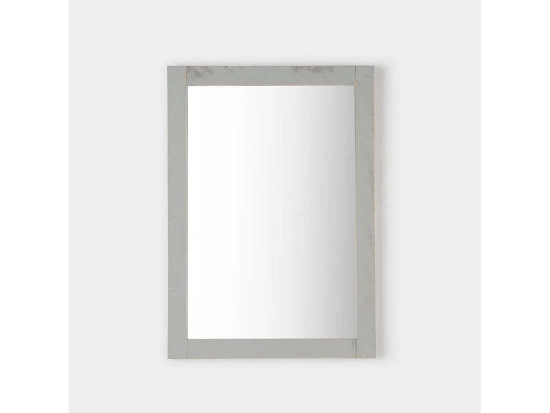 Miroir mural en bois gris 60x90 cm-Braul