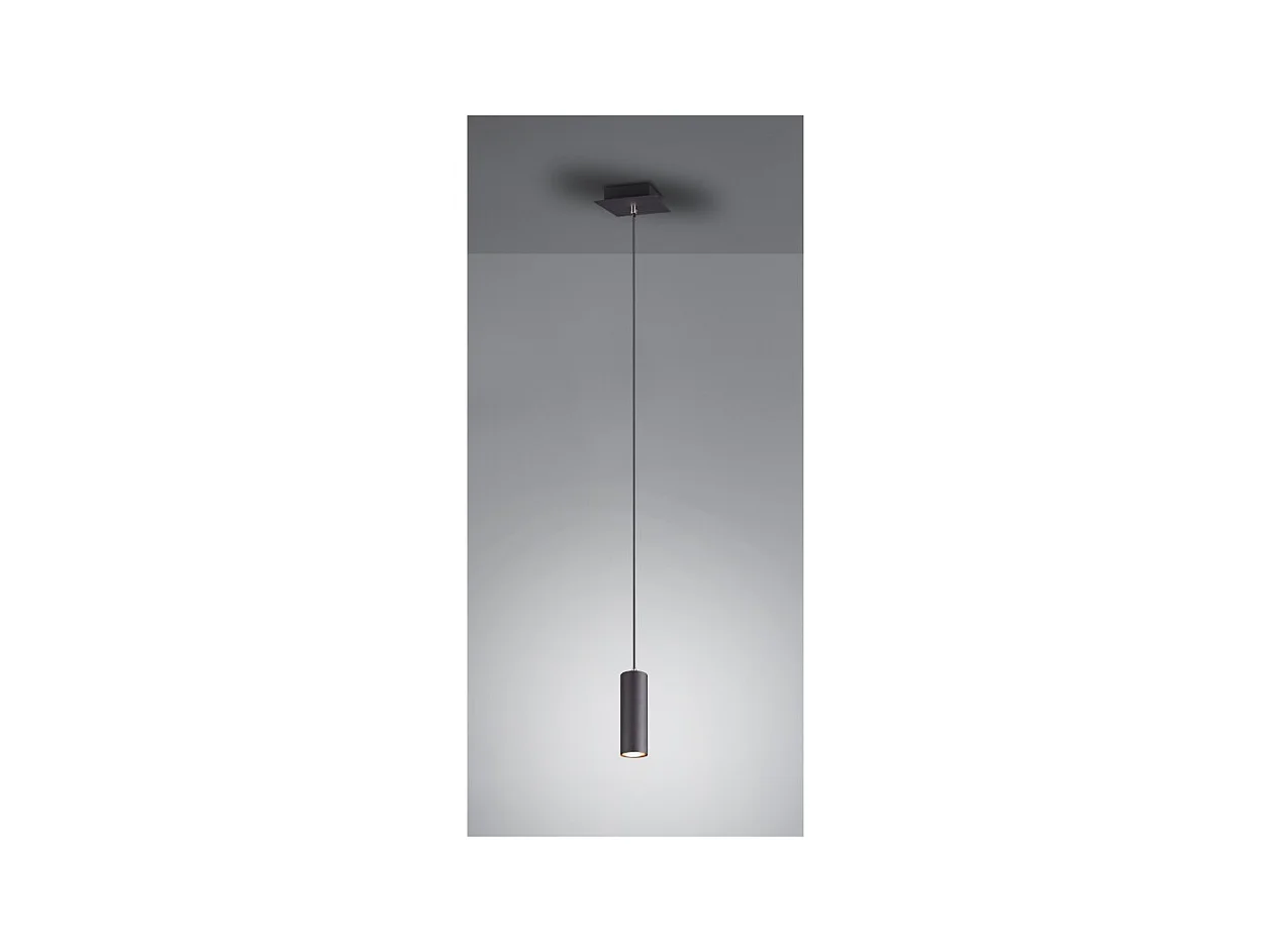 Suspension Led 1 lampe culot GU10 noir - Trio - Marley