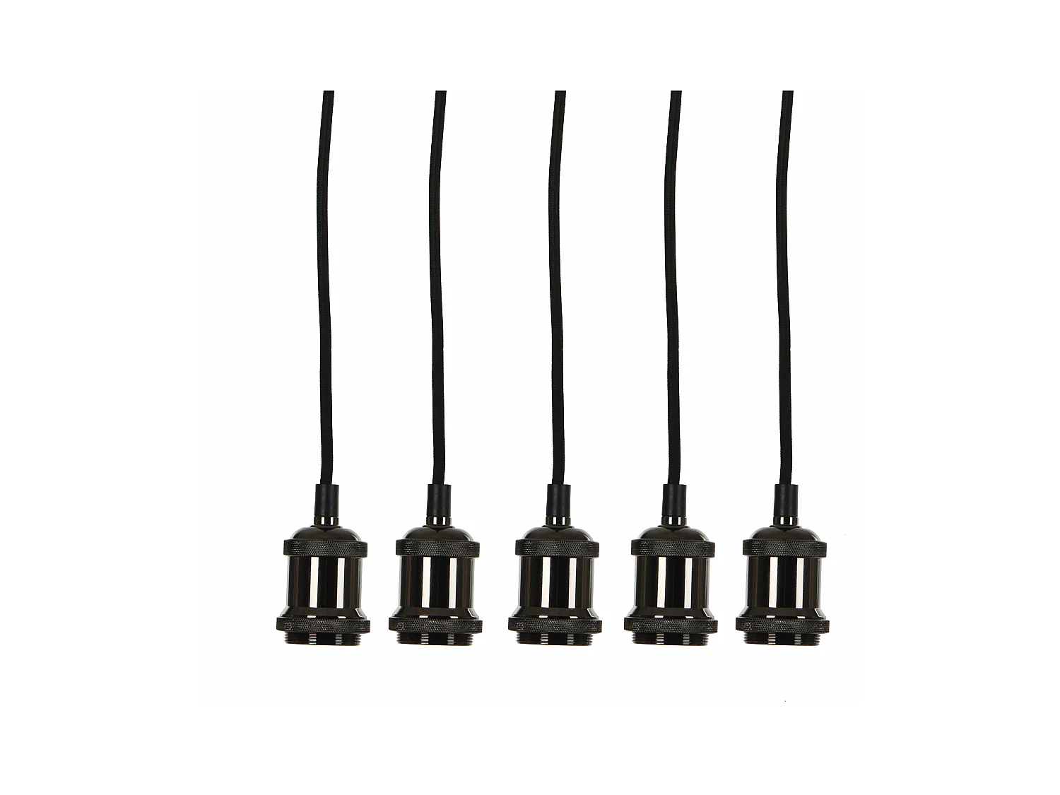 Hanglamp van aluminium - 15 x Ø15 - Zwart - FUGA