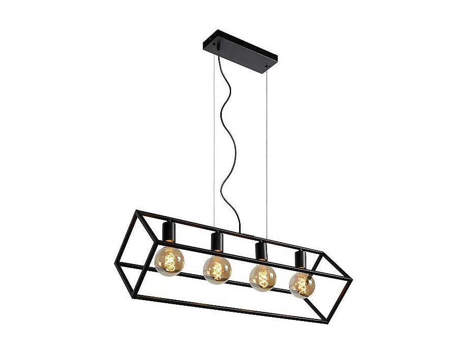 Suspension Led noire Fabian 4 points lumineux - Lucide