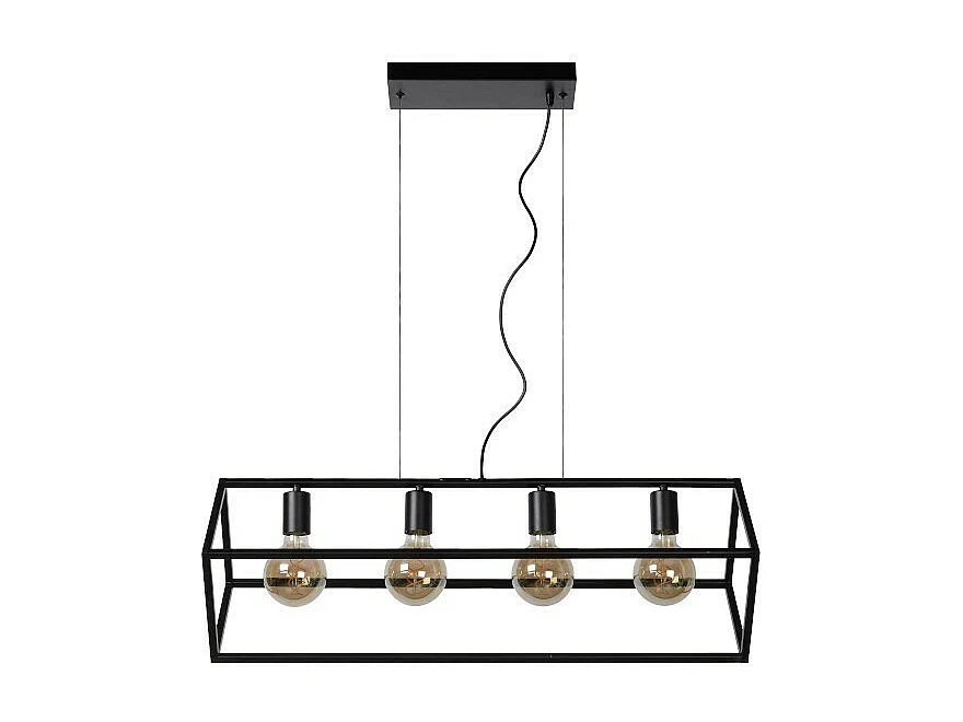 Suspension Led noire Fabian 4 points lumineux - Lucide