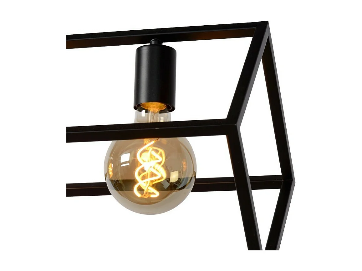 Suspension Led noire Fabian 4 points lumineux - Lucide