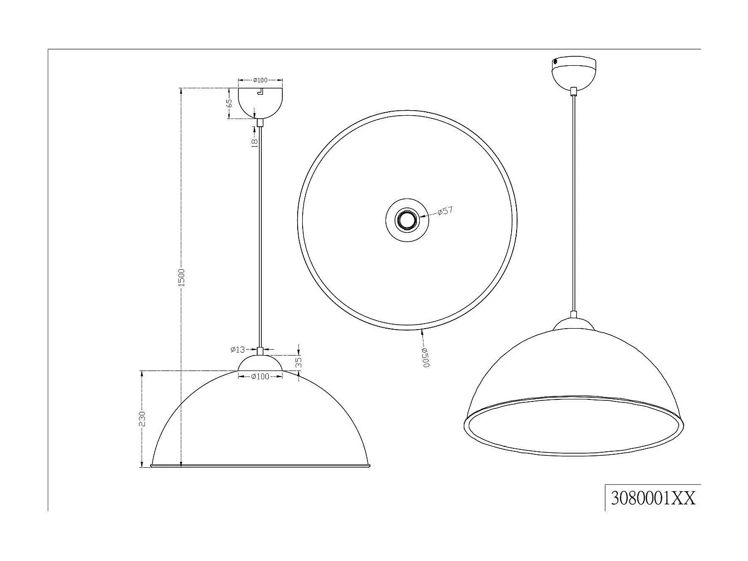 Lampada a sospensione vintage, metallo, nero e oro, D 50 cm, Rominoii