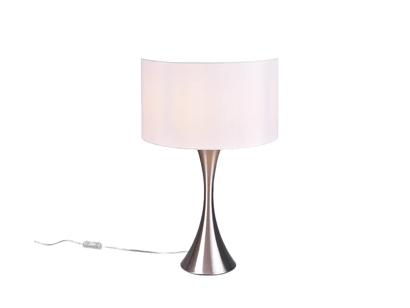 Lampada da tavolo, metallo, nichel opaco, 40x62,3x40 cm, Sabia