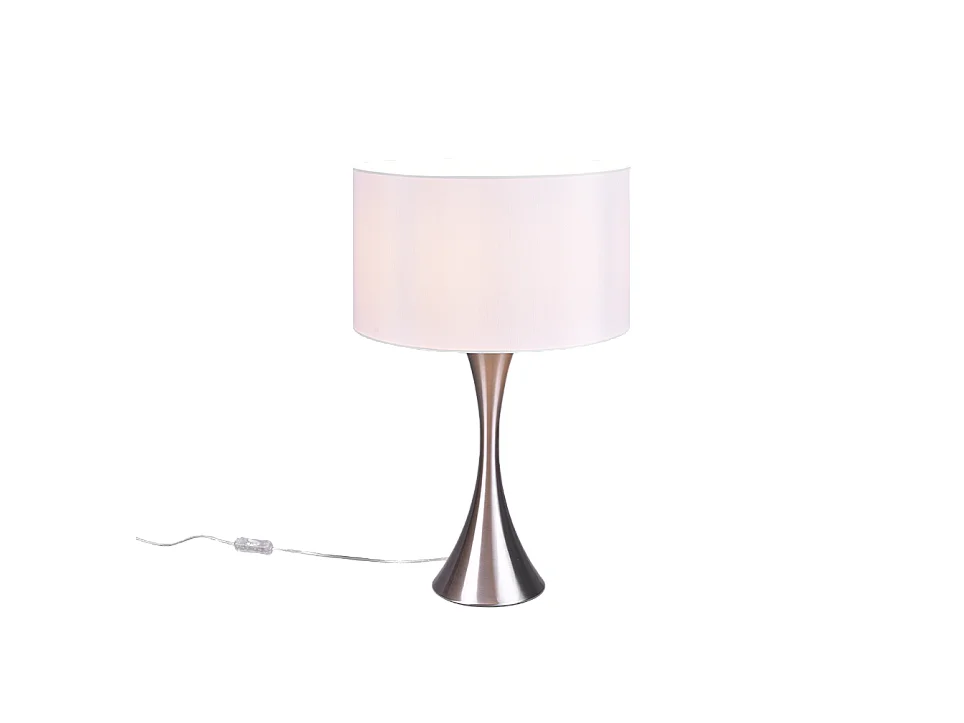 Lampada da tavolo, metallo, nichel opaco, 40x62,3x40 cm, Sabia