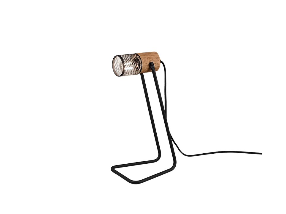 Lampada da tavolo, metallo, nero opaco, 15x40x18 cm, Tosh