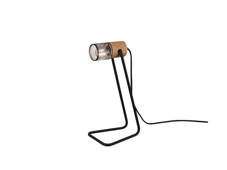 Lampada da tavolo, metallo, nero opaco, 15x40x18 cm, Tosh