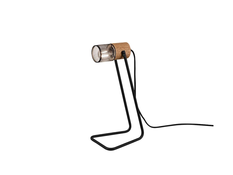 Lampada da tavolo, metallo, nero opaco, 15x40x18 cm, Tosh