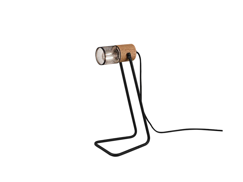 Lampada da tavolo, metallo, nero opaco, 15x40x18 cm, Tosh
