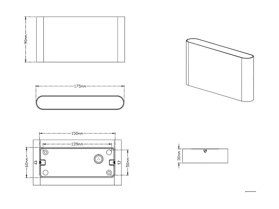 Applique da esterno LED 2 luci, alluminio, antracite, 17,5x9x3 cm, Thames Ii