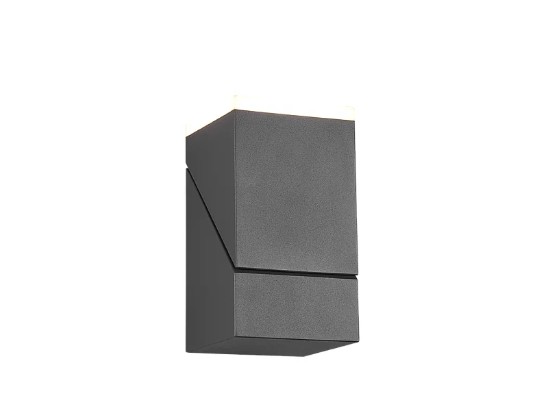 Applique da esterno LED, alluminio, antracite, 9x16x10,6 cm, Avon