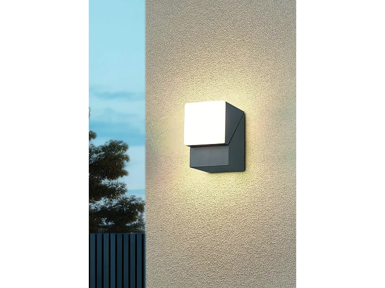 Applique da esterno LED, alluminio, antracite, 9x16x10,6 cm, Avon