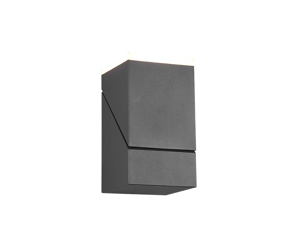 Applique da esterno LED, alluminio, antracite, 9x16x10,6 cm, Avon