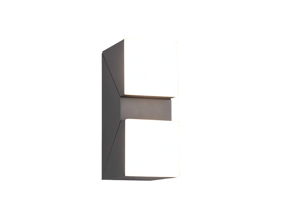 Applique da esterno LED 2 luci, alluminio, antracite, 9x28x10,6 cm, Avon