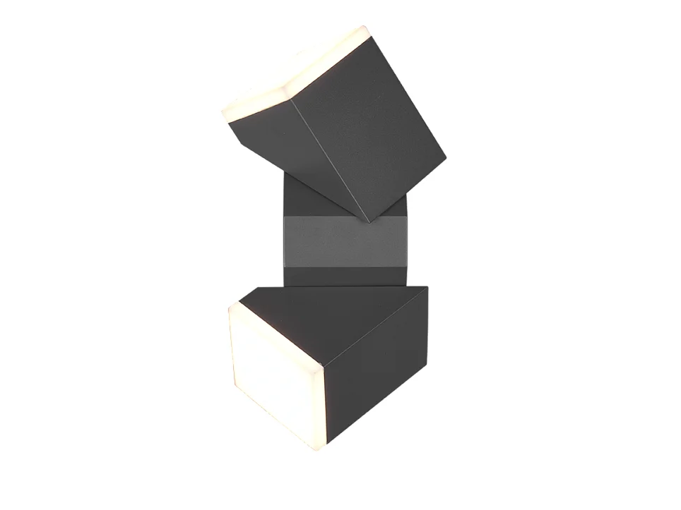 Applique da esterno LED 2 luci, alluminio, antracite, 9x28x10,6 cm, Avon