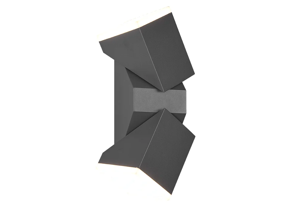 Applique da esterno LED 2 luci, alluminio, antracite, 9x28x10,6 cm, Avon