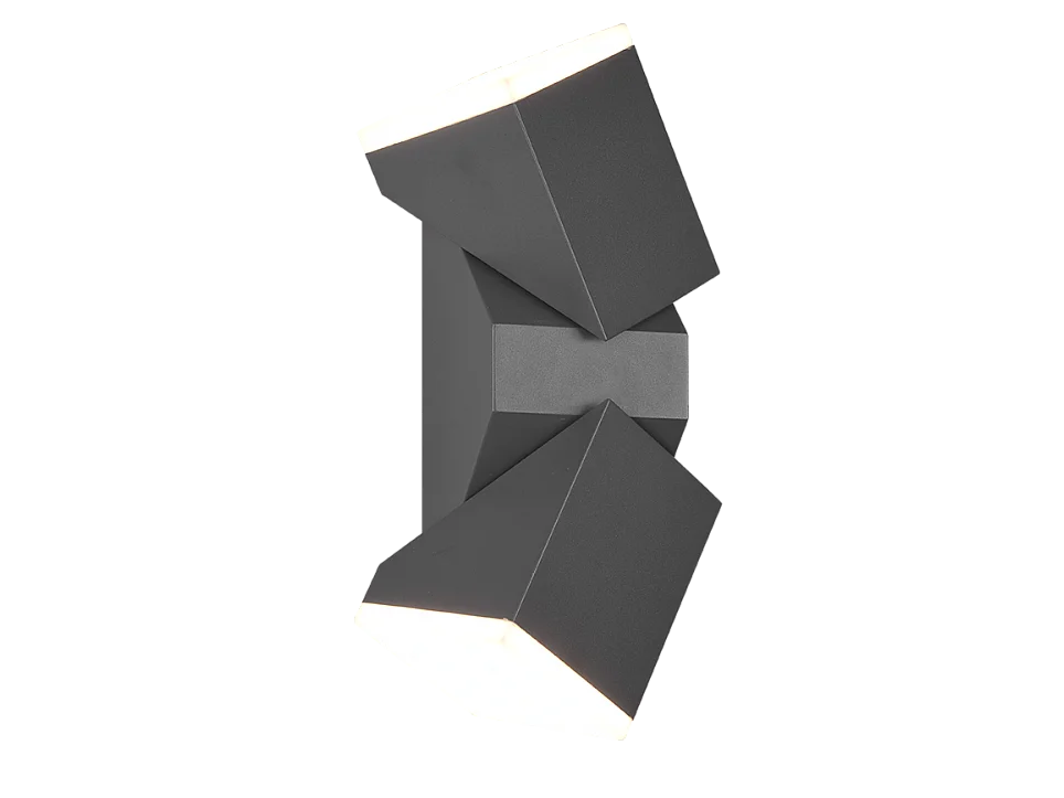 Applique da esterno LED 2 luci, alluminio, antracite, 9x28x10,6 cm, Avon