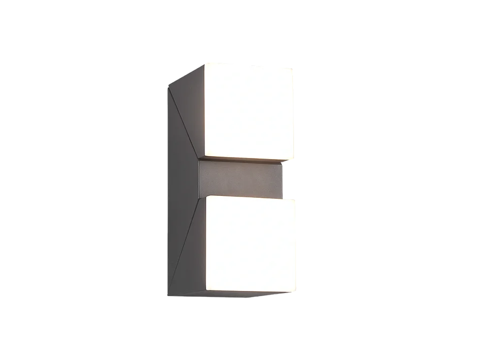 Applique da esterno LED 2 luci, alluminio, antracite, 9x28x10,6 cm, Avon