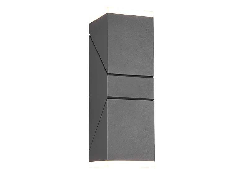 Applique da esterno LED 2 luci, alluminio, antracite, 9x28x10,6 cm, Avon
