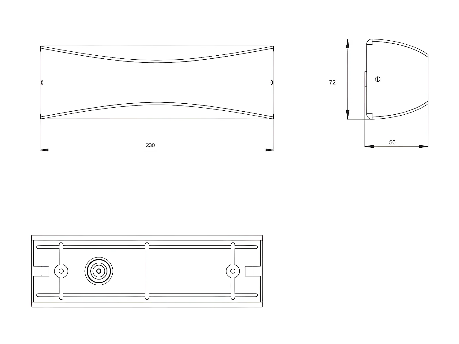 Applique extérieure  étanche bi-directionnelle anthracite -Trio - Konda