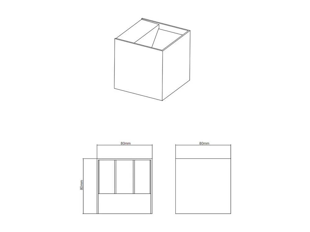 Applique extérieure étanche bi-directionnelle - Trio - Adaja