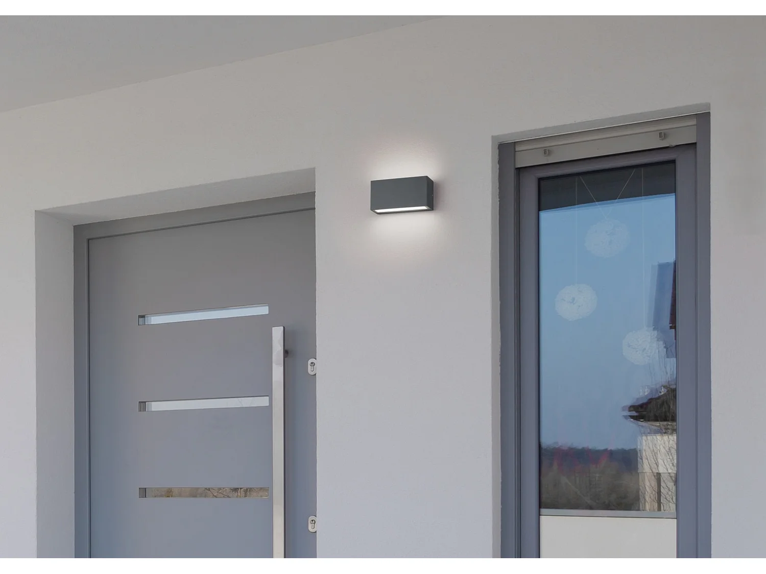 Applique extérieure étanche bi-directionnelle anthracite - Trio - Trent