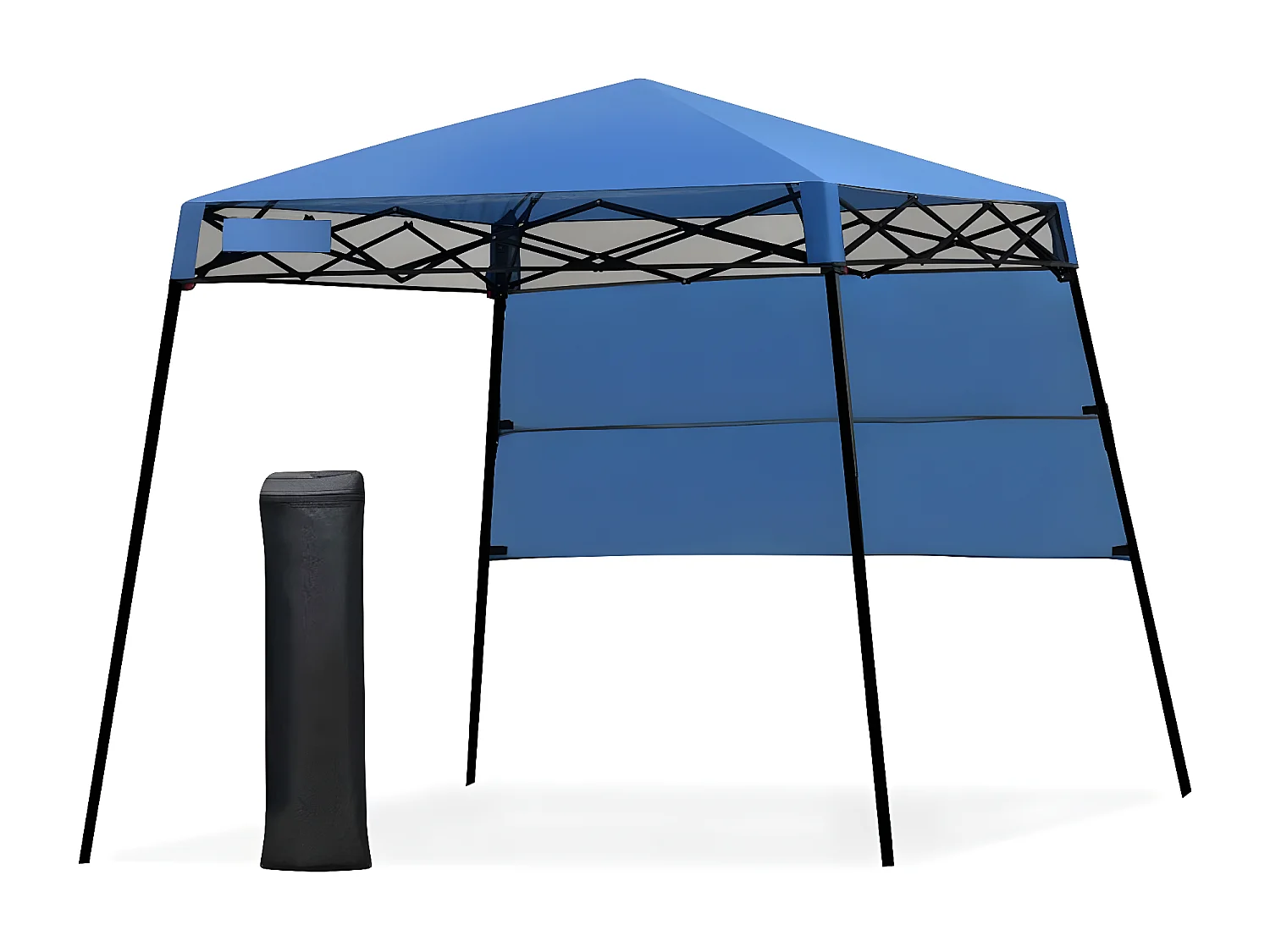 Tonnelle Pliante 181 x 181 cm/Tente d'Extérieur pour Protection Solaire-Portable et Léger Abri avec Sac à Dos pour CamBoisg, Fête, Barbecue Bleu