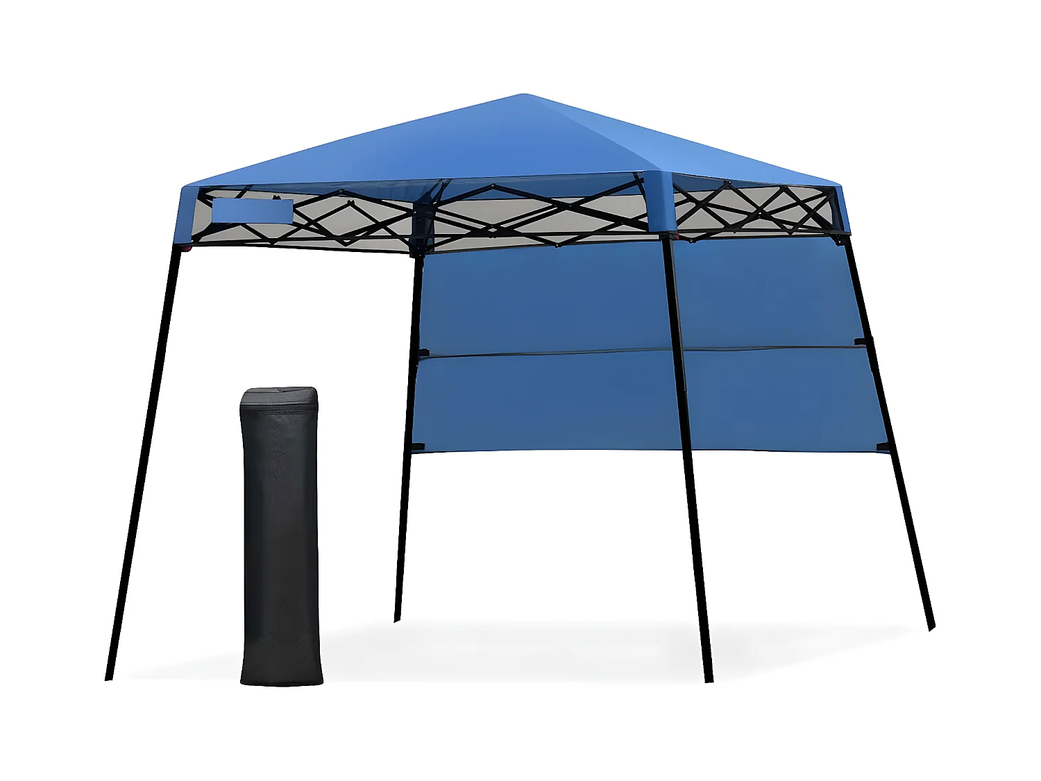 Tonnelle Pliante 181 x 181 cm/Tente d'Extérieur pour Protection Solaire-Portable et Léger Abri avec Sac à Dos pour CamBoisg, Fête, Barbecue Bleu