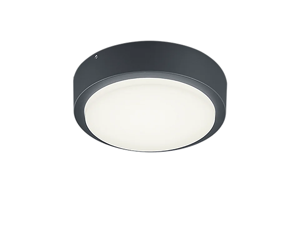 Applique da esterno LED, alluminio, antracite, 20x20x5,5 cm, Breg