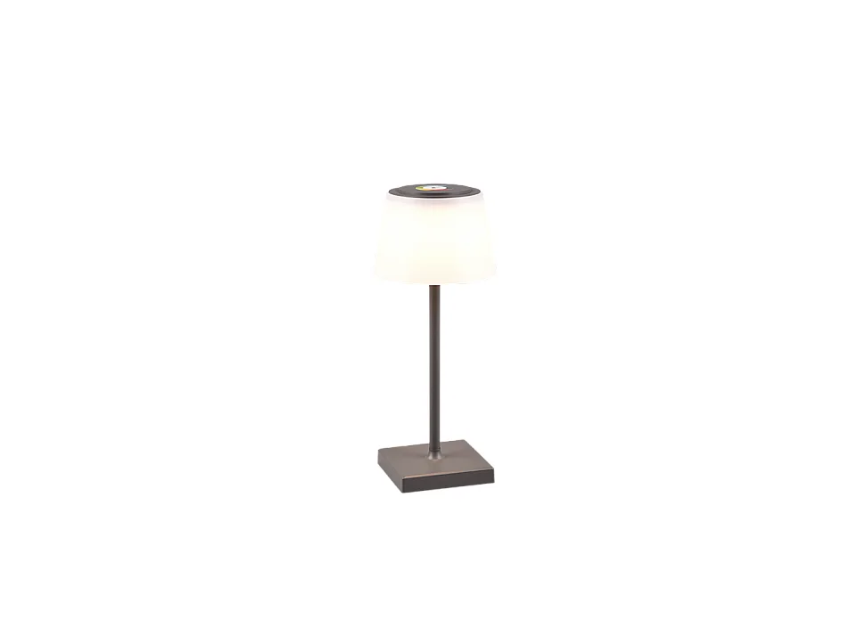 Lampada da tavolo da esterno LED, plastica, antracite, 13x30x13 cm, Sanchez