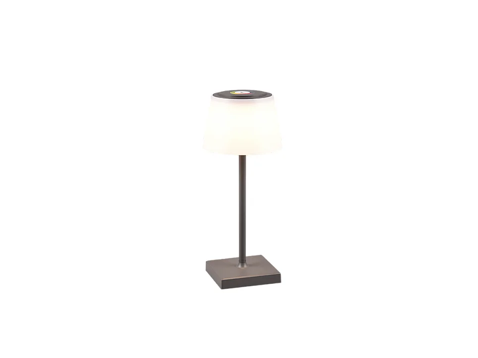 Lampada da tavolo da esterno LED, plastica, antracite, 13x30x13 cm, Sanchez