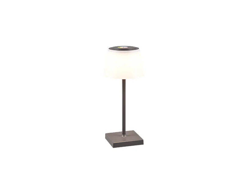 Lampada da tavolo da esterno LED, plastica, antracite, 13x30x13 cm, Sanchez
