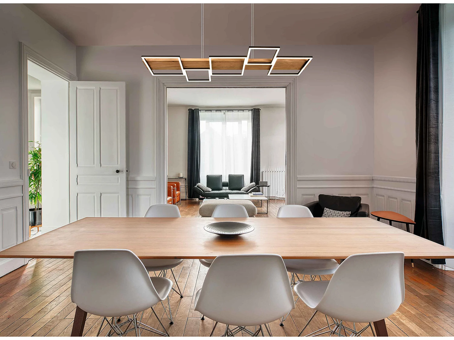 Suspension Led intégrée luminosité variable - Trio - Harper V