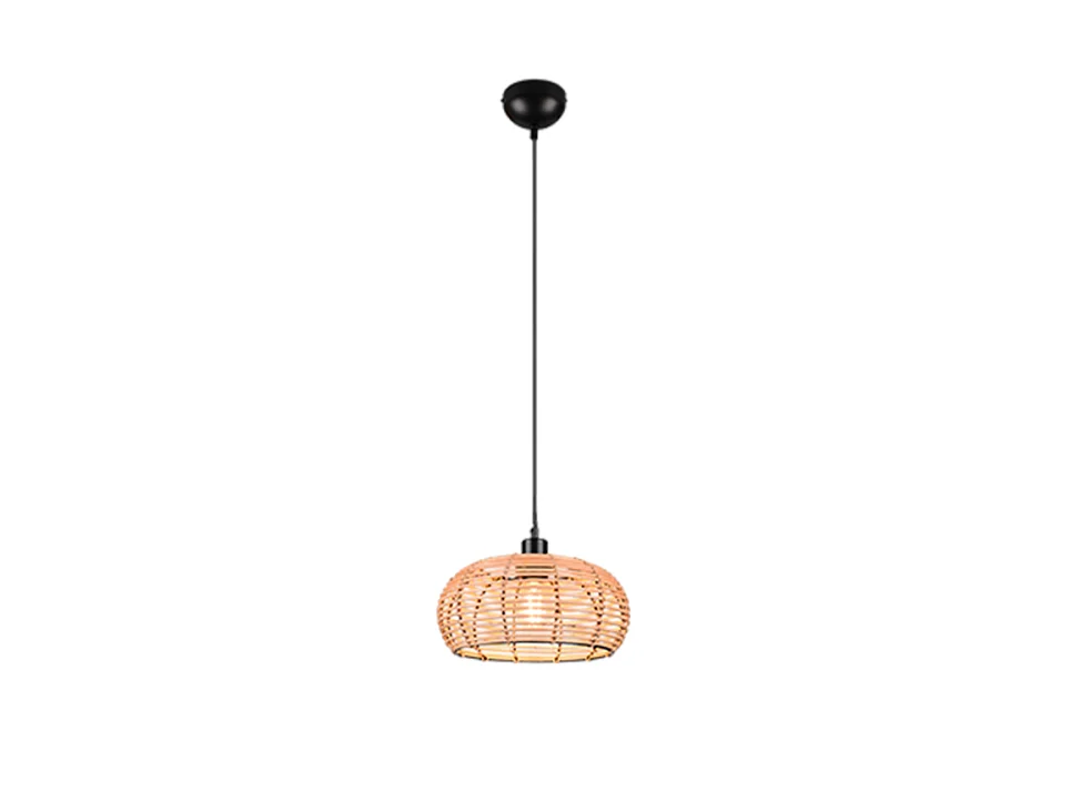 Lampada a sospensione, reticolo rattan, naturale, 29x150x29 cm, Inga