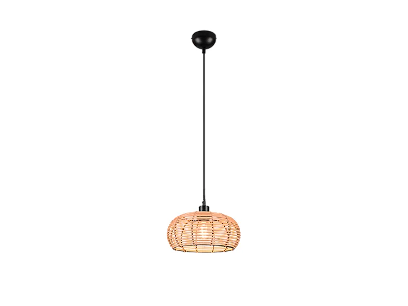 Lampada a sospensione, reticolo rattan, naturale, 29x150x29 cm, Inga