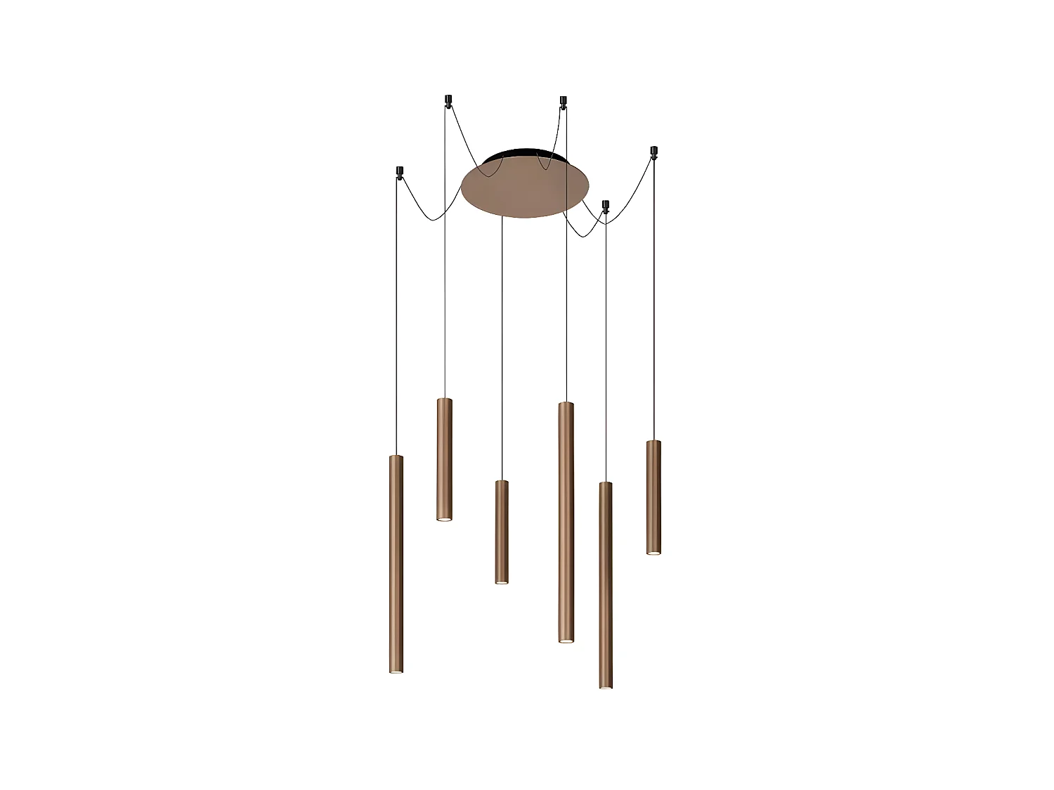 Suspension métal 6 points lumineux Lucide - Lorenz
