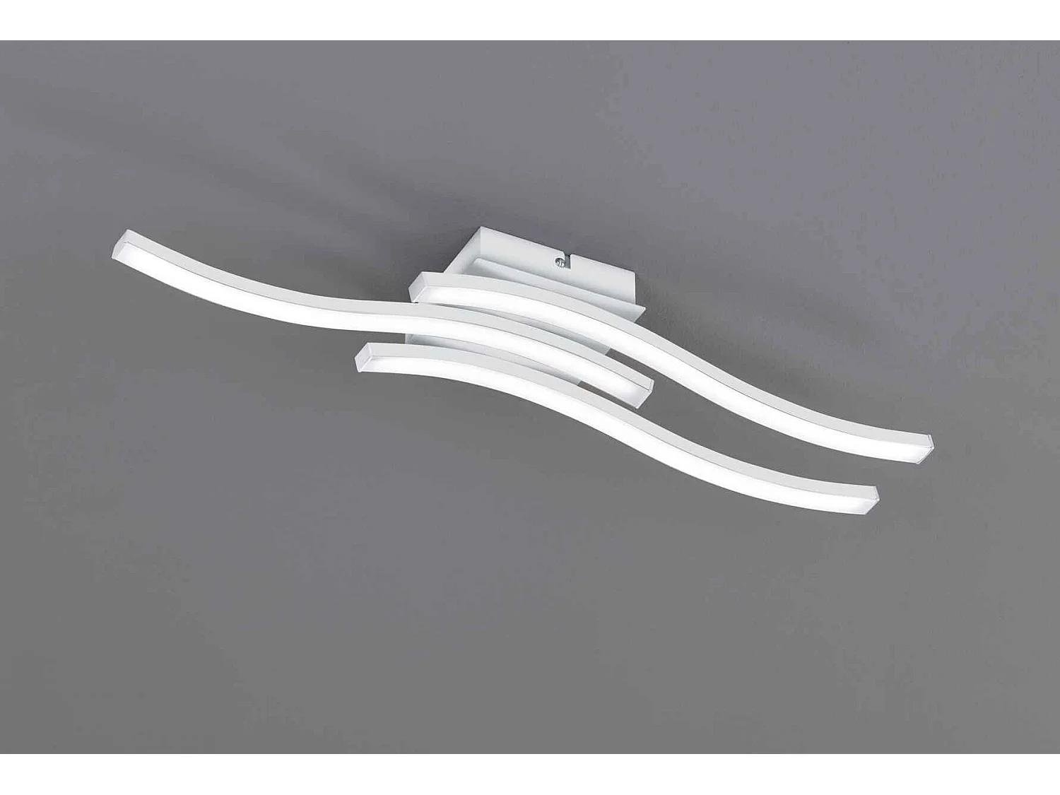 Plafoniera LED 3 bacchette, metallo, bianco, L 56 cm, Route