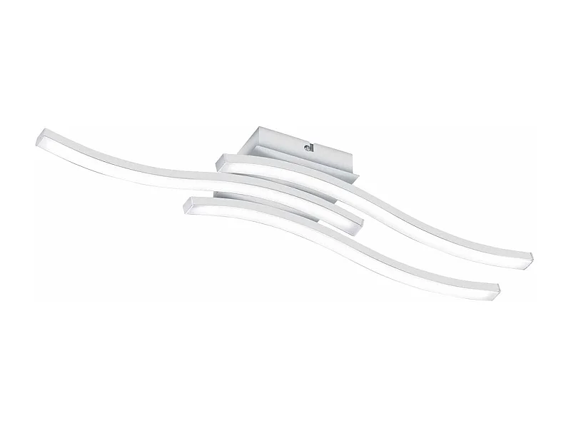 Plafoniera LED 3 bacchette, metallo, bianco, L 56 cm, Route
