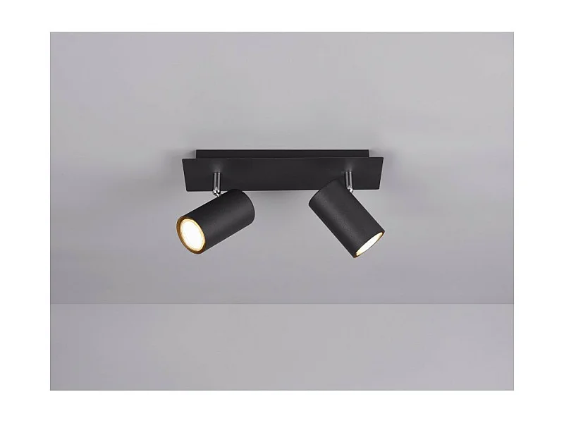 Plafonnier/applique Led 2 lampes culot GU10 noir - Trio - Marley II