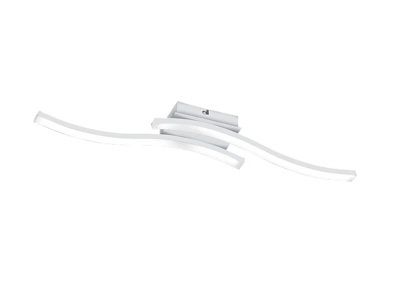 Plafoniera LED 2 luci, metallo, bianco opaco, 56x7x9 cm, Route