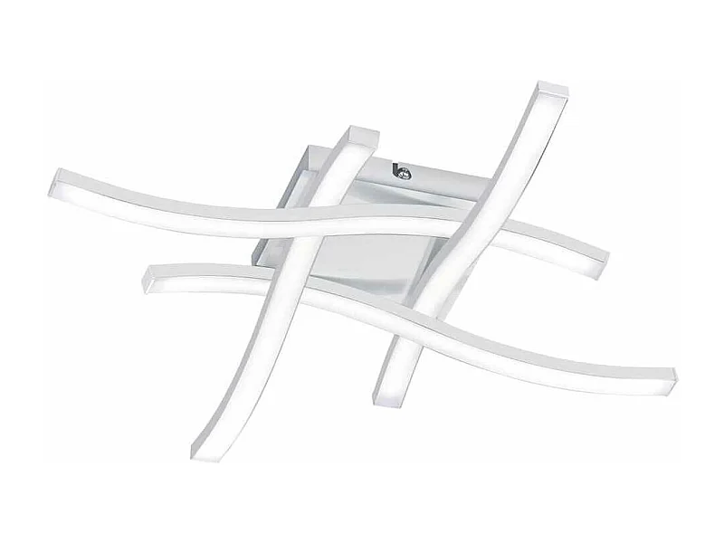 Plafoniera LED 4 bacchette, metallo, bianco, L 46 cm, Route